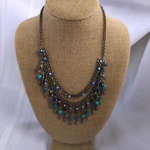Vtg Multi-Layered Bib Necklace